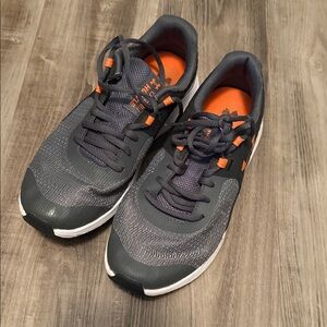 Under Armour Youth Charcoal and Orange Athletic Shoes